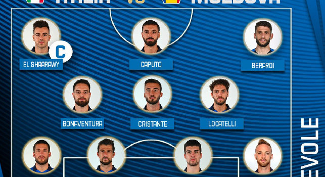 Italia-Moldavia, la formazione ufficiale scelta da Mancini: coppia di attacco di marca Sassuolo