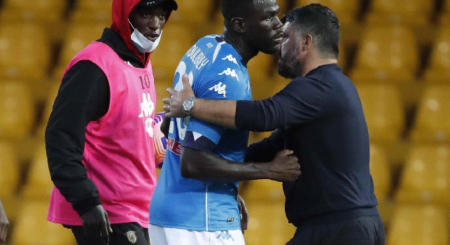 Koulibaly saluta Gattuso: Grazie per tutto, avr&ograve; sempre stima e riconoscenza per te