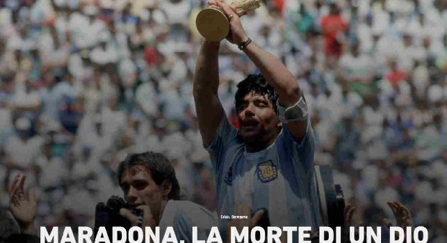 L'Equipe: Maradona, la morte di un dio [FOTO]