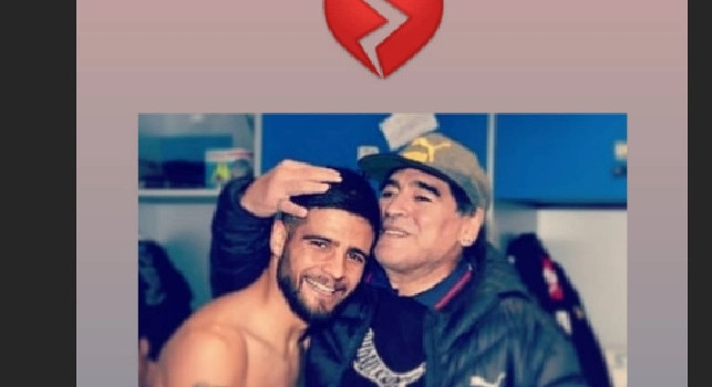 Morte Maradona, Insigne lo ricorda con un cuore spezzato [FOTO]