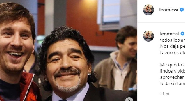 Messi ricorda Maradona: Non ci lasci per sempre, perch&eacute; sei eterno [FOTO]