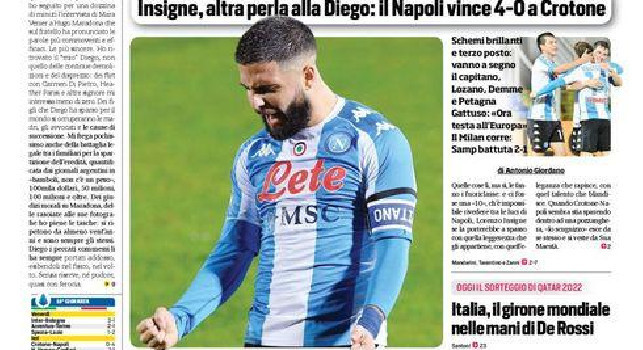 Prima Pagina Corriere dello Sport Campania: L'illuminato [FOTO]
