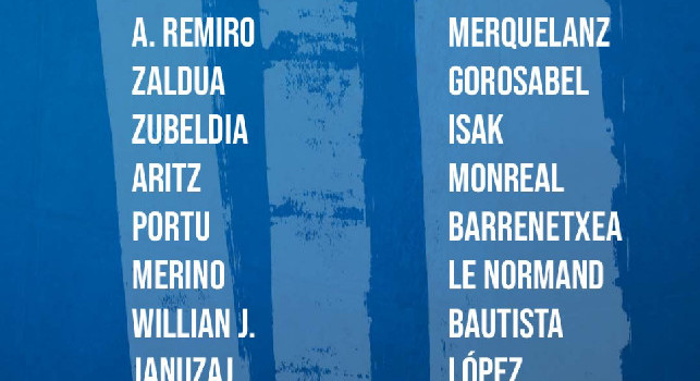 UFFICIALE - Napoli-Real Sociedad, non recuperano David Silva e Oyarzabal! La lista dei convocati degli spagnoli