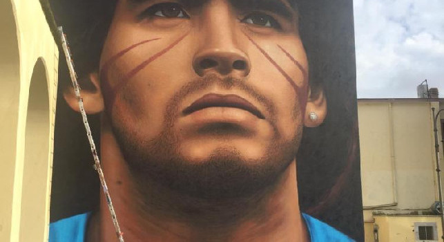 Completato il murales di Maradona a Quarto [FOTOGALLERY]