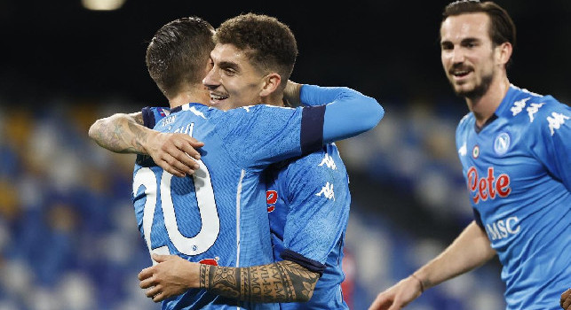Sassuolo-Napoli 2-2, Di Lorenzo in spaccata su assist di Insigne