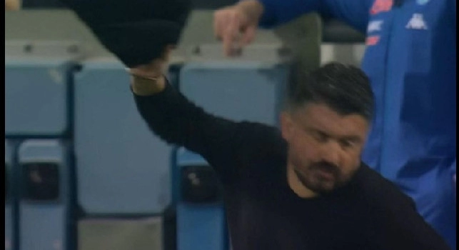 Sassuolo-Napoli, gesto di stizza di Gattuso per la vittoria sfumata [FOTO]