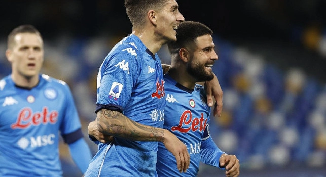 Napoli-Bologna 1-0, tacco di Zielinski e Insigne la piazza dove il portiere non può arrivare