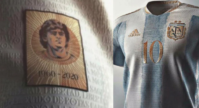 Argentina, la maglia proposta sui social e dedicata a Maradona fa il giro del web! [FOTO]