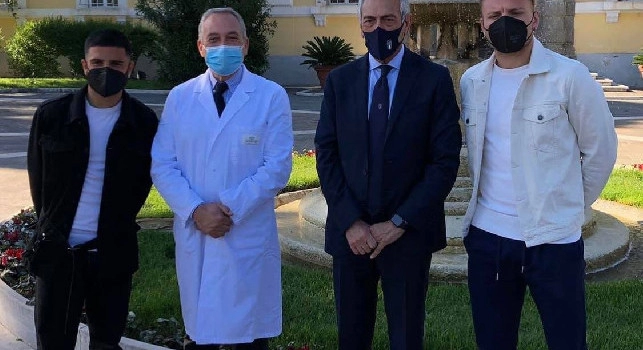 Insigne allo Spallanzani per il vaccino anti Covid [FOTO]