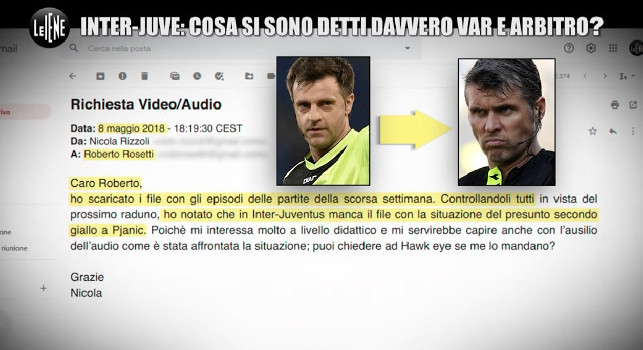 Mi mandi l'episodio Pjanic? Una mail 'sconfessa' Rizzoli sul caso Inter-Juve! [FOTO]
