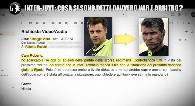 Mi mandi l'episodio Pjanic? Una mail 'sconfessa' Rizzoli sul caso Inter-Juve! [FOTO]