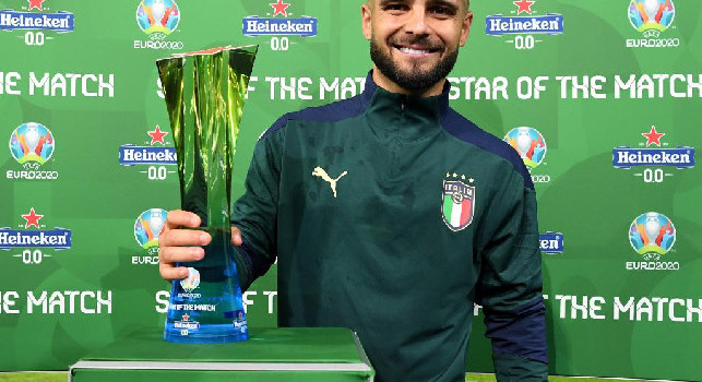 Insigne premiato dall'UEFA come MVP di Belgio-Italia [FOTO]