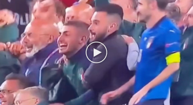 Italia-Spagna, un tifoso si aggiunge alla festa. Verratti esclama: Ma questo chi è? [VIDEO]