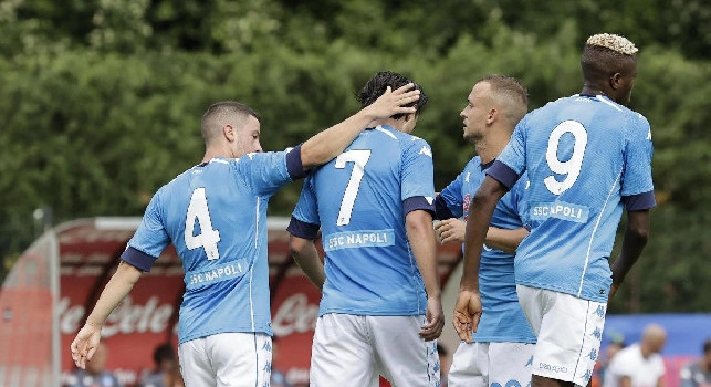 Azzurri a valanga sul Bassa Anaunia, il commento del Napoli: Osimhen gi&agrave; in buona condizione, positive le indicazioni per Spalletti