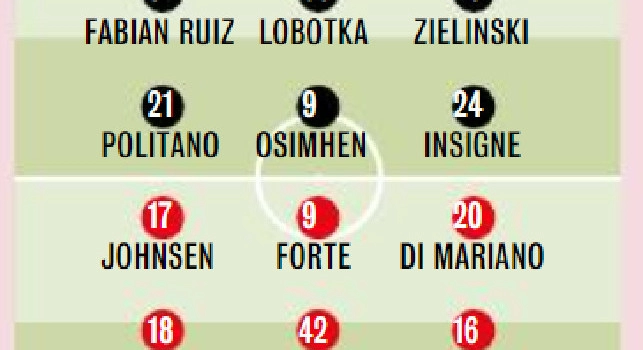 Probabili formazioni Napoli Venezia