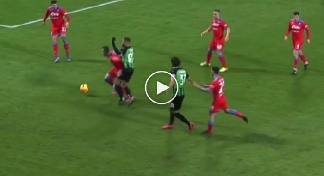 Moviola Sassuolo-Napoli, c'era fallo su Rrahmani sulla punizione del 2-2, era da annullare! [VIDEO]