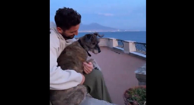 Mertens si gode la bellezza del golfo di Napoli con la moglie ed il cane [VIDEO]