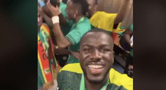 Senegal campione, festa nello spogliatoio: Koulibaly riprende tutto [VIDEO]