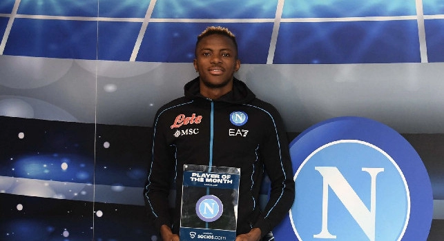 UFFICIALE - Osimhen votato migliore calciatore mese marzo del Napoli | FOTO