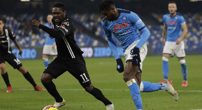 Udinese-Spezia, ammonito Gyasi: era diffidato, salta il Napoli