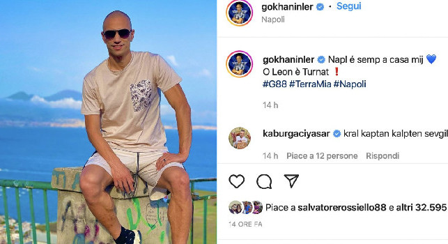 Inler scrive in napoletano: Napl é semp a casa mij | FOTO