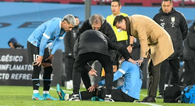 Infortunio Mathias Olivera tempi di recupero