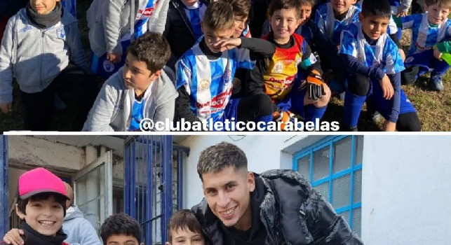 Mathias Olivera in visita alla scuola calcio Club Atletico Carabelas, in Uruguay | VIDEO & FOTO
