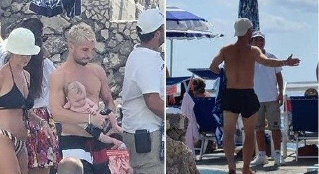 Mattinata di relax per Mertens: l'ex azzurro al mare ad Anacapri con Kat ed il figlio | FOTO