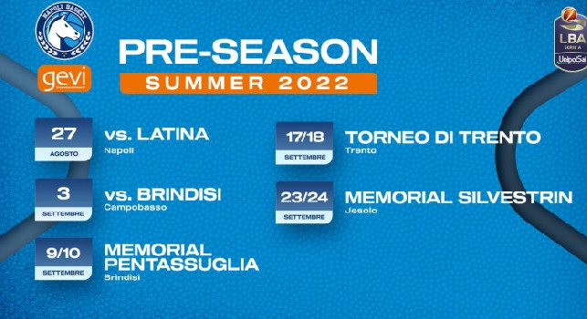 Gevi Napoli Basket calendario preseason