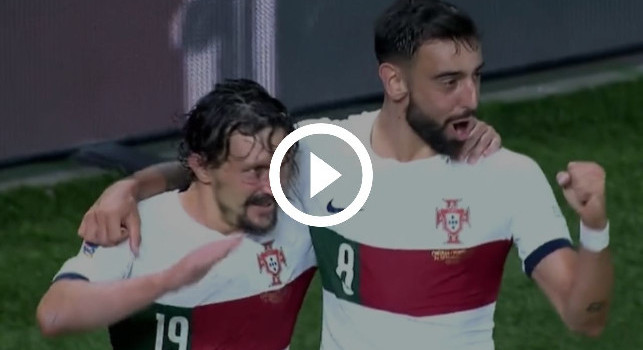 Mario Rui continua a fornire assist: dopo Simeone tocca a Bruno Fernandes in Rep.Ceca-Portogallo | VIDEO