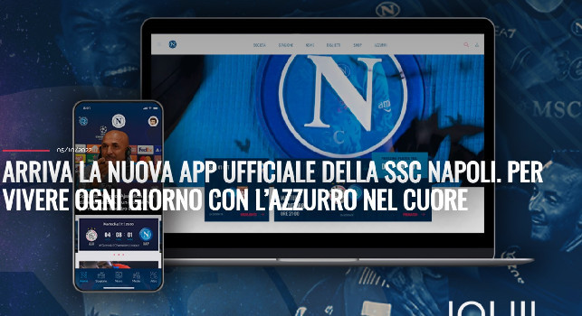 La SSC Napoli annuncia l'arrivo di una nuova app ufficiale: Da oggi il mondo azzurro sarà sempre con voi