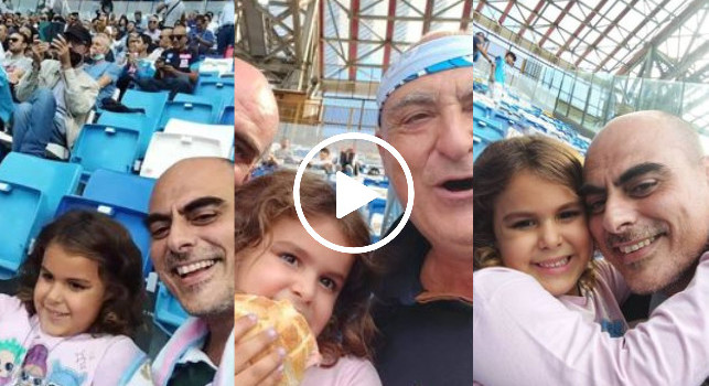 Padre e figlia allo stadio