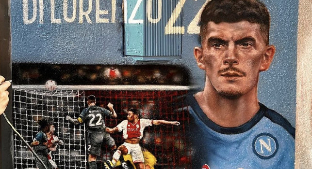 In città spunta un murales spettacolare per Di Lorenzo: ecco dove | VIDEO