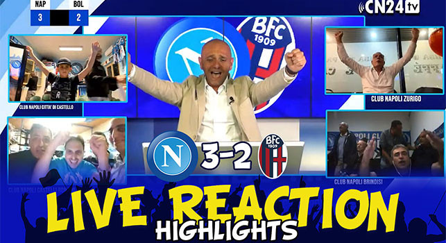 Live reaction Napoli-Bologna 3-2: rivivi gli highlights! | VIDEO CN24