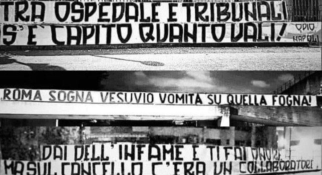 Striscioni Roma Napoli