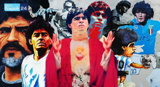 Street Art, religione, Holly e Benji, sculture: l'icona Maradona non conosce limiti