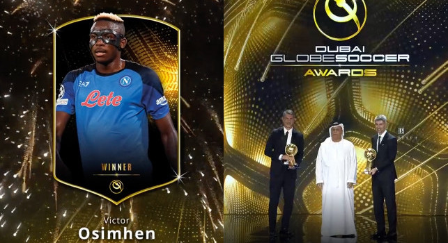 UFFICIALE - Globe Soccer Awards, trionfa Osimhen! Maldini 'batte' Giuntoli | VIDEO