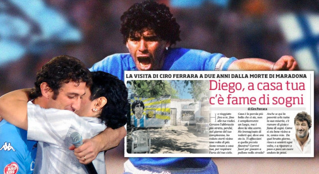 Anniversario scomparsa Maradona, la lettera di Ciro Ferrara: Riesco a sentirti, come si sta bene vicino a te