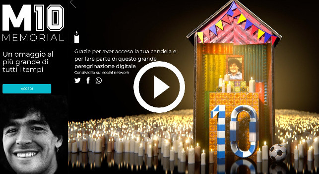 #UnaCandelaADiego: primo memoriale virtuale per l'anniversario della scomparsa di Maradona | VIDEO