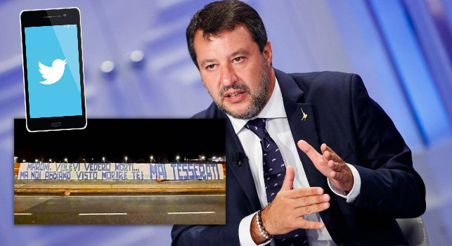 Striscione shock a Napoli, Salvini sbotta: Vergognatevi! | FOTO