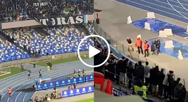 Reina resta in mutande! A fine partita abbraccio con i tifosi del Napoli sotto la Curva | VIDEO