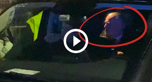 Napoli Lille 1-4, De Laurentiis accolto così dai tifosi dopo la sconfitta | VIDEO