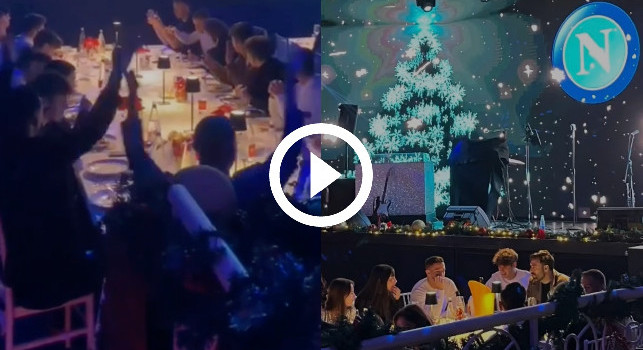 Applausi, relax e divertimento: guardate che bella la cena SSC Napoli di Natale! | VIDEO