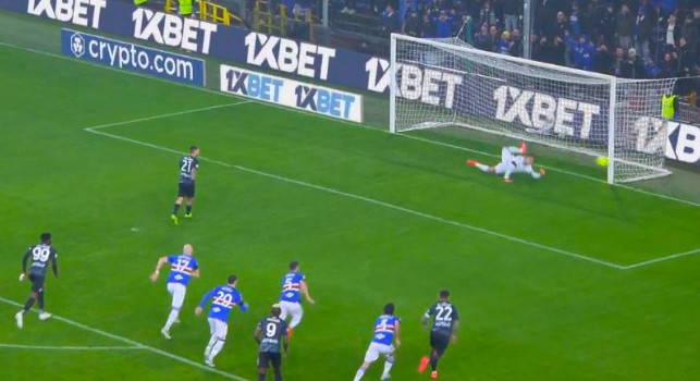 Rigore Sampdoria Napoli Politano