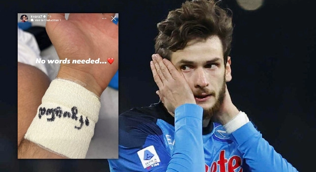 Lutto Kvaratskhelia, la commovente dedica dell'attaccante dopo Napoli-Roma | FOTO