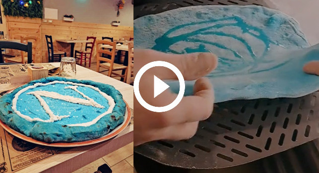Spunta la pizza azzurra dedicata alla SSC Napoli! | VIDEO