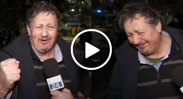 Tifoso piange in diretta
