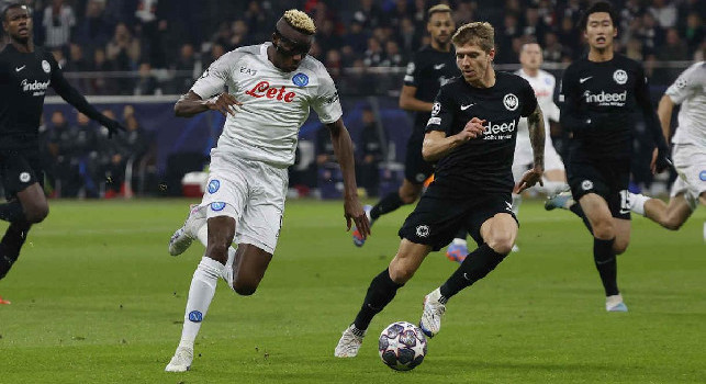 Napoli-Eintracht, le statistiche: gli azzurri hanno passato il turno otto volte su otto quando ha vinto l'andata in trasferta