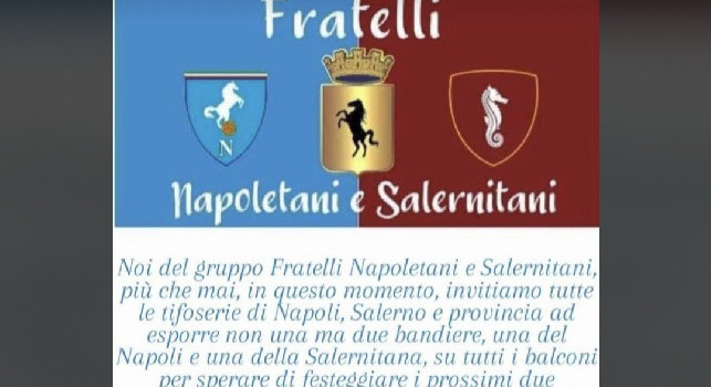 “Niente bandiere del Napoli qui”. Arriva una fantastica risposta da Salerno! | FOTO