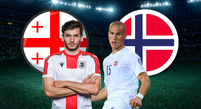 Georgia-Norvegia, le formazioni ufficiali: Kvaratskhelia e Ostigard titolari dal 1' | FOTO